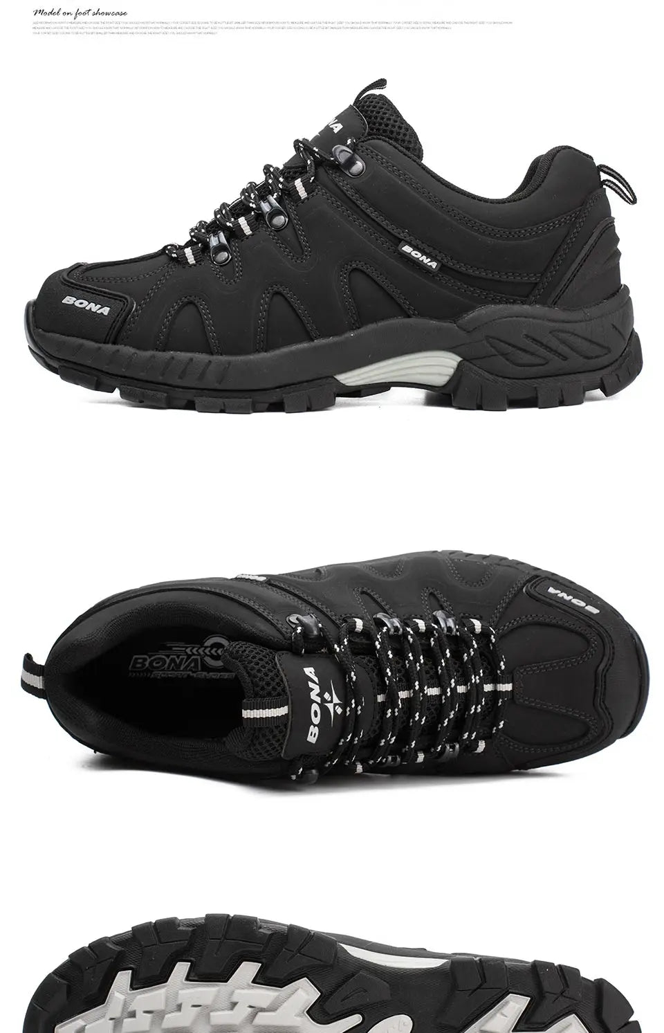BONA Novedad Estilo Clásico Zapatillas de Senderismo para Hombre con Cordones Zapatillas Deportivas para Hombre Outdoor Jogging Trekking