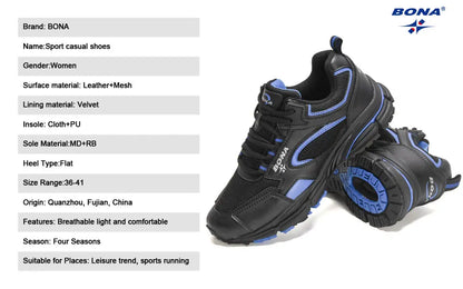 BONA New Designers hardloopschoenen, ademende outdoorsportschoenen, lichtgewicht sneakers voor dames, comfortabele sportschoenen voor dames
