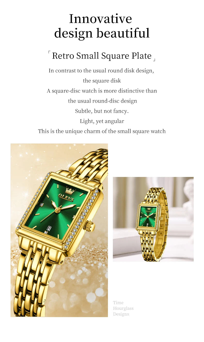 OLEVS 9995 Women's Watch Luxury Elegant Quartz Ladies Wristwatch Top Brand Waterproof Luminous Date Original Watch For Women