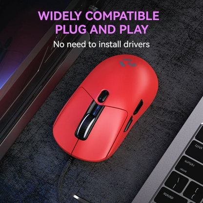 Langallinen pelihiiri, 6 DPI-tasoa, säädettävissä jopa 12800DPI:hin, Instant A825 -siru, RGB-makro-ohjelmointi, ergonominen muotoilu, universaali hiiri