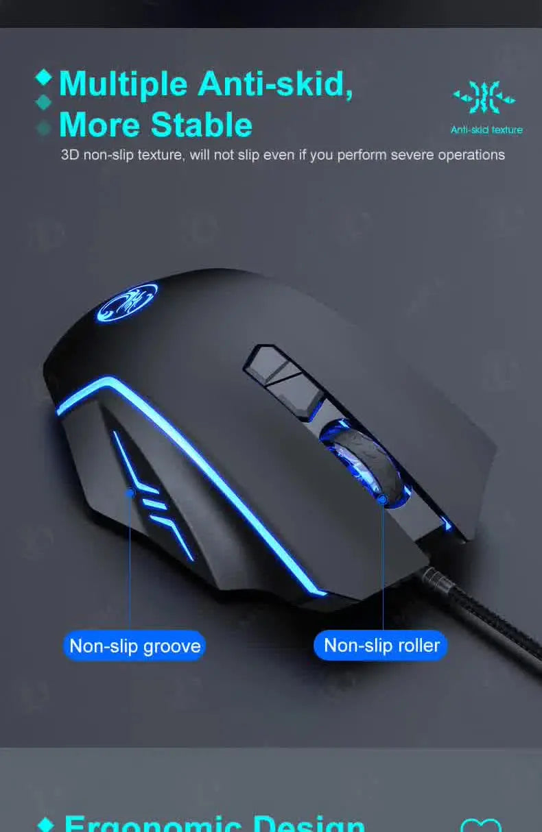 USB Wired Optical Gaming Mouse Ergonomic Mice 7200 DPI Gamer Mice 6 Buttons Gaming Mice for PC Gamer Computer Desktop