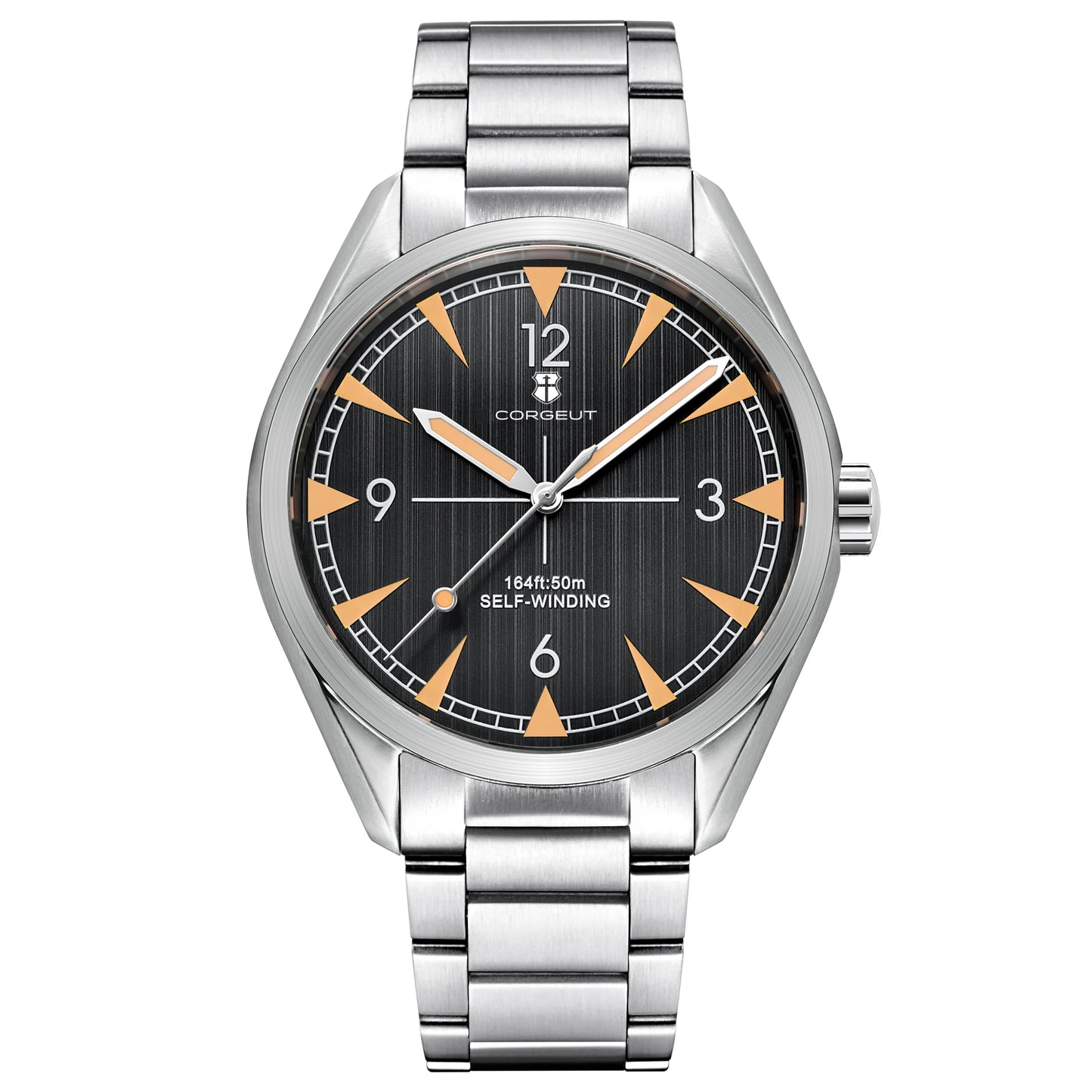 Corgeut 41mm Men's Clock Automatic Relogio Masculino Japan Movt Mechanical Sapphire White Black Blue Dial Steel Band Men's Watch