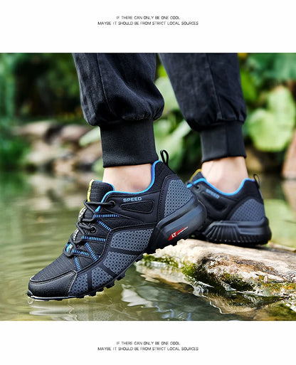 Herenwandelschoenen voor alle terreinen – outdoor sportschoenen van ademend mesh, antislip en slijtvast, voor wandelen en fietsen outdoor
