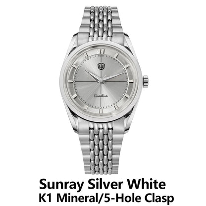 Watchdives WD1954 Arctic Classic 36mm Watch VH31Sweep Second Movement 316L Stainless Steel Watches Sapphire Crystal Luminova