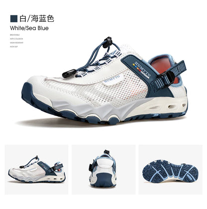 HUMTTO Herren-Wasserschuhe für Outdoor-Trekking, Waten und Aqua-Aktivitäten – atmungsaktive Mesh-Sneaker, schnelltrocknend, knöchelhoch, rutschfest, für Damen und Herren