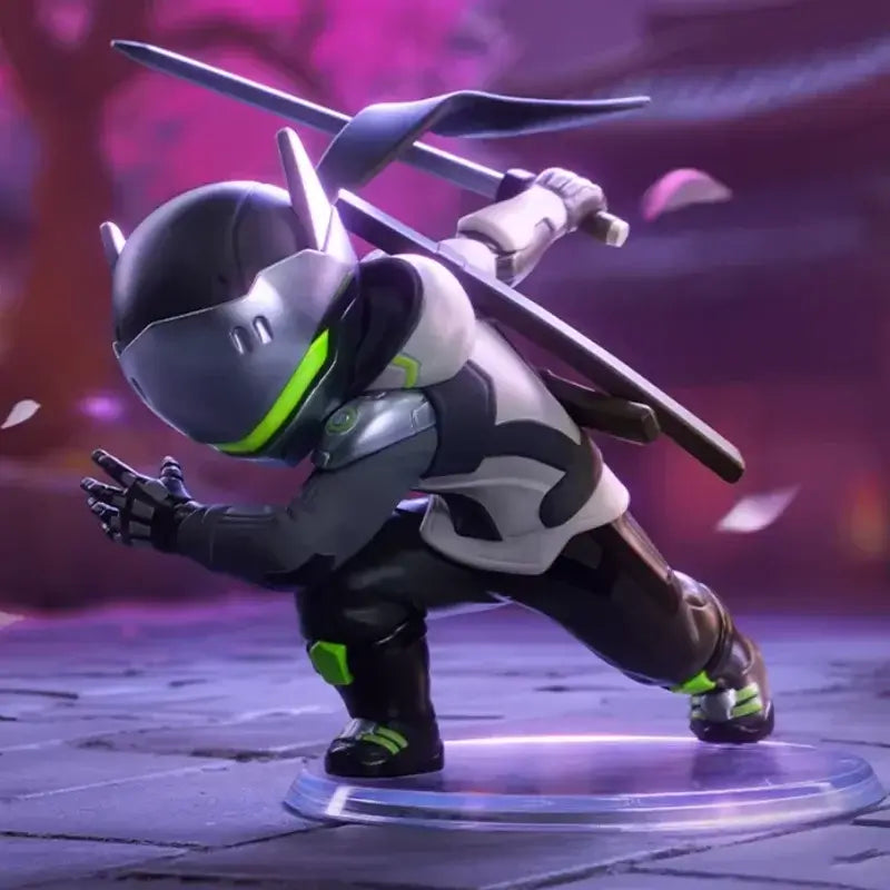 POP MART Overwatch Play of The Game serijos paslaptinga akloji dėžutė – kawaii stiliaus žaislai, dekoratyvinės figūrėlės, namų dekoras, staliniai modeliai-lėlės