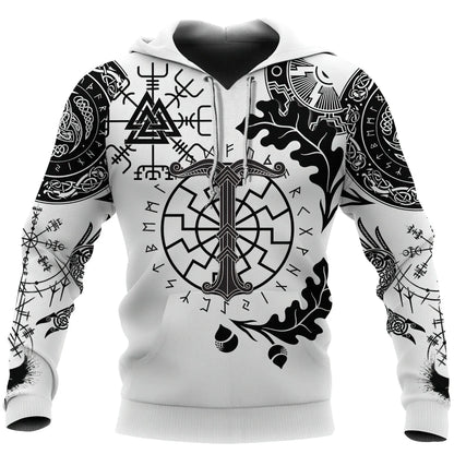 2023 New Autumn Men's Hoodie Wolf Print 3D Sweatshirts Urban Trendy All-Match Oversized Tops Poleron Hooded Clothes Men Clothing