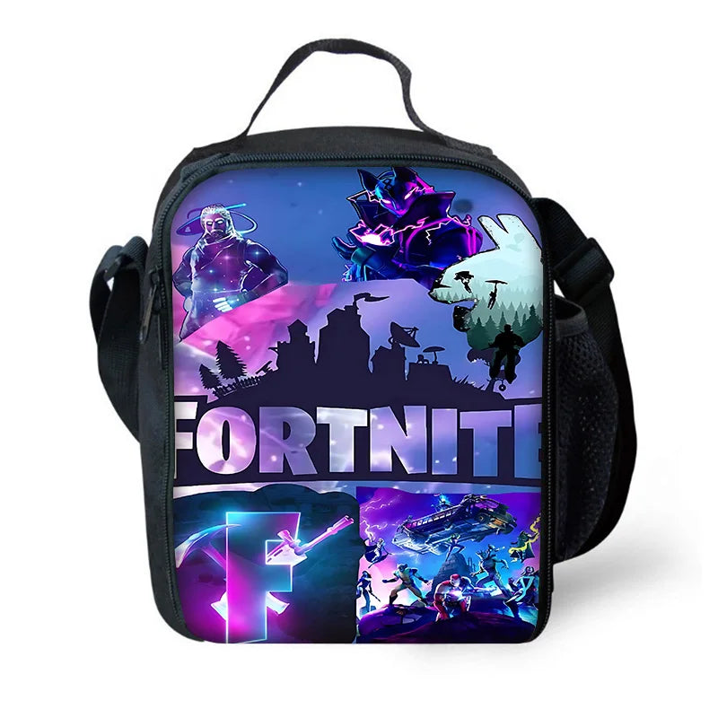 Child School Backpack with Lunch Bags ,Pencil Bags ,Hot Game Design-F-FortniteS School Bags for Boys Girls Best Gift