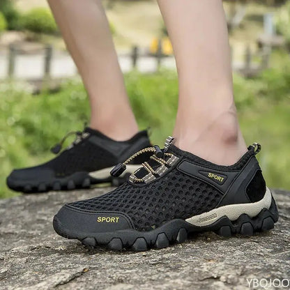 Summer Fashion Breathable Water Wading Men's Shoes Sports and Leisure Running Trend Flat Bottomed Mountaineering Sports Shoes