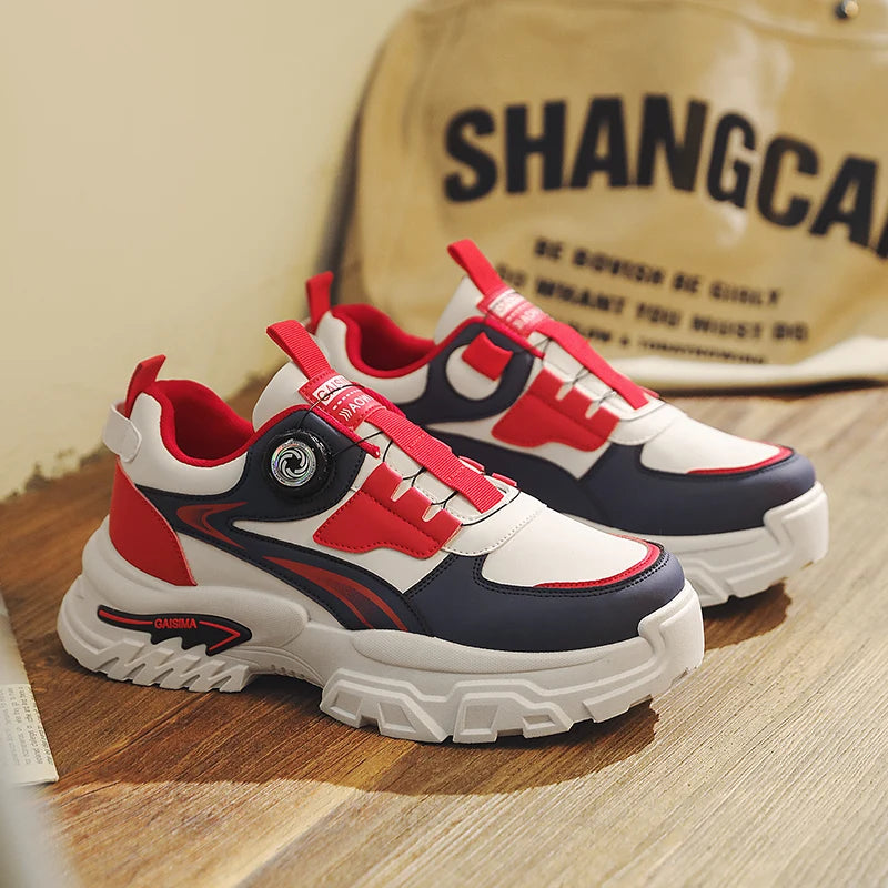 Autumn New Men's Versatile High-Top Trendy Thick-Soled Running Shoes Casual Fashion Sneakers Suitable for Outdoor Sports