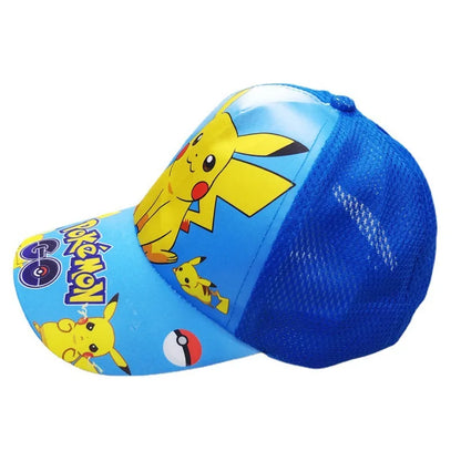Kreslená bejzbalová čiapka s motívom Pokémona, čiapka s Pikachuom, nastaviteľná, Pokemon Cosplay, Hip Hop, pre deti, dievčatá, chlapcov, anime postavičky, hračky, darčeky pre deti