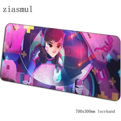 Tapete de rato gamer D.Va 70x30cm XL, tapete gaming para PC e notebook, tapete de secretária bonito, presentes de Natal para gamers, tapete para jogos e gamepad