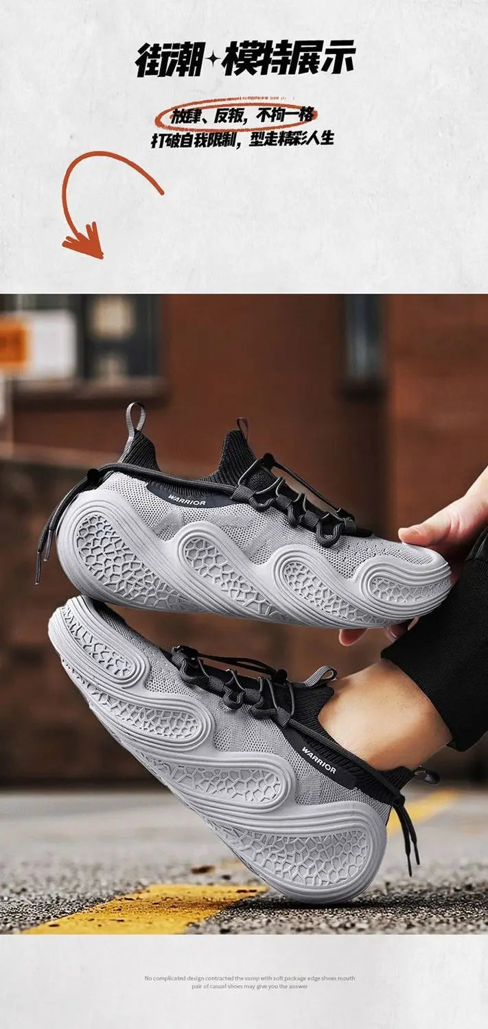 Warrior Original Brand Men's Sneaker Trend Mesh Breathable Soft Design Sports Shoes Summer Walking Jogging Men Casual Shoes