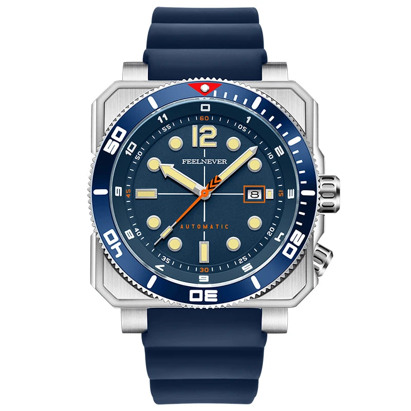Reloj de buceo automático para hombre FeelNever 8215 con movimiento automático, superluminoso, acero 316, cristal de zafiro, reloj mecánico deportivo masculino