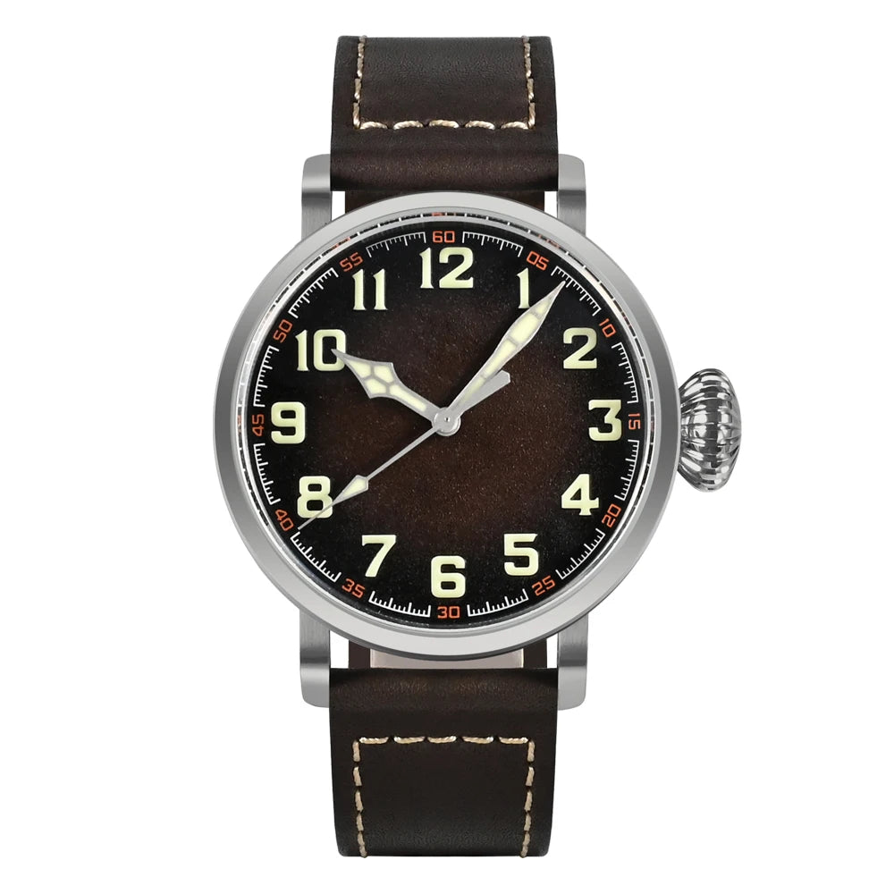 San Martin Fashion Men's Watch 40mm Pilot Automatic Mechanical YN55 PT5000 SW200 Stainless Steel Luminous Waterproof 100m