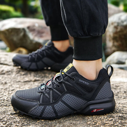 Herenwandelschoenen voor alle terreinen – outdoor sportschoenen van ademend mesh, antislip en slijtvast, voor wandelen en fietsen outdoor