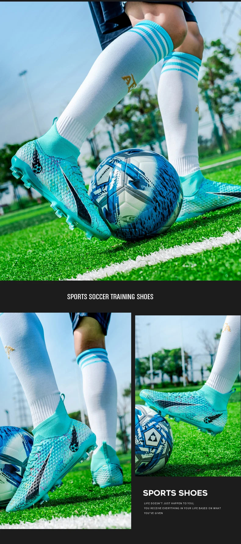 Men's Soccer Shoes Kids Football Boots Women Professional Soccer Cleats Antiskid Chaussure TF/FG Outdoor Athletic Football Shoes