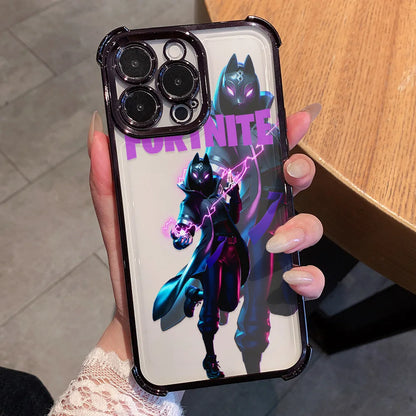 Hot Fortnites Game Plating Handyhülle für iPhone 17 17e 16e 16 15 14 13 12 11 Pro Max X XR XSMax 7 8 Mini Air Plus, sturzsicher