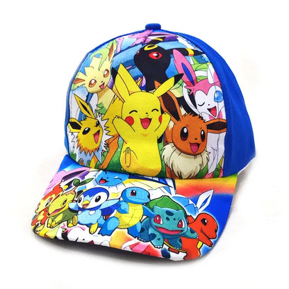 Kreslená bejzbalová čiapka s motívom Pokémona, čiapka s Pikachuom, nastaviteľná, Pokemon Cosplay, Hip Hop, pre deti, dievčatá, chlapcov, anime postavičky, hračky, darčeky pre deti