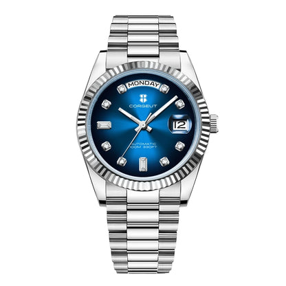 Luxury Corgeut 36MM Men Watch ST1644 Automatic Mechanical Wristwatch Sapphire Relogio Masculino 10BAR Day Swim dress Watches