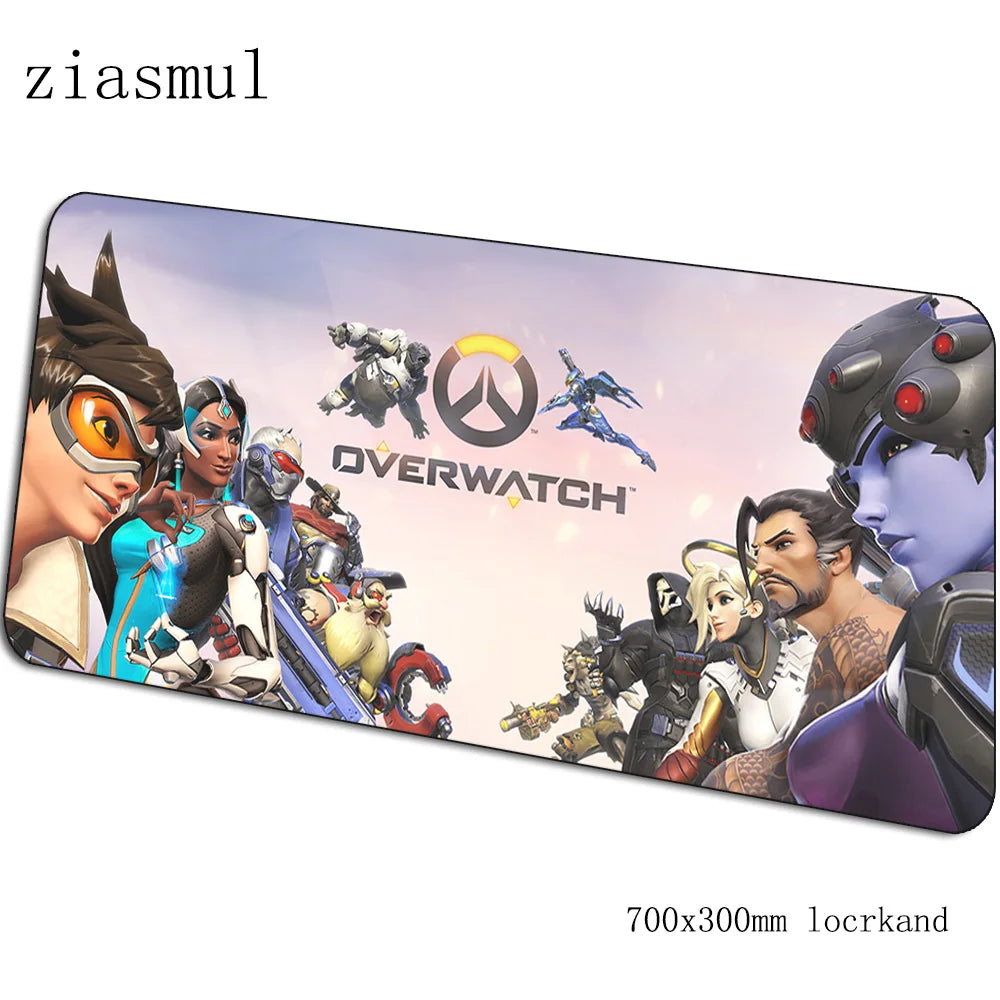 Overwatch-hiirimatto pelaajalle, upea 70x30cm gaming-hiirimatto PC:lle, kannettavalle ja työpöydälle, pelihiirimatto, esteettinen pelaajamatto, gamepad