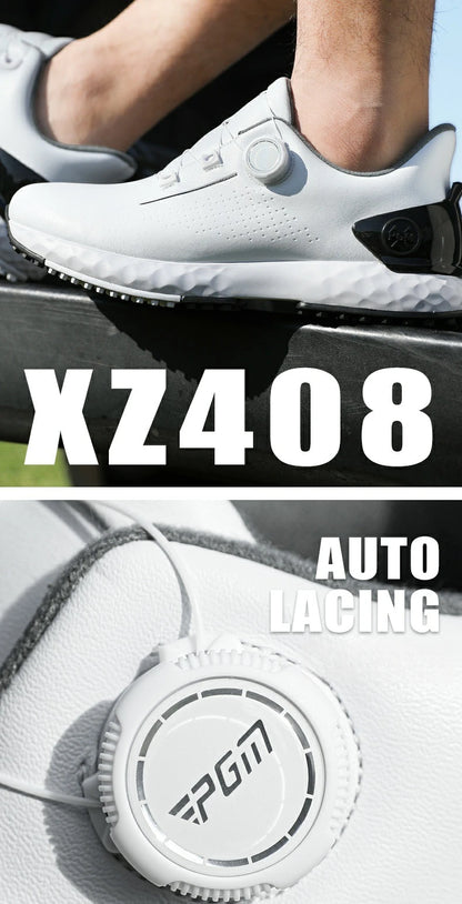 Scarpe da golf da uomo PGM, sneakers comode con ammortizzazione, lacci con manopola, impermeabili e antiscivolo, rialzanti XZ408