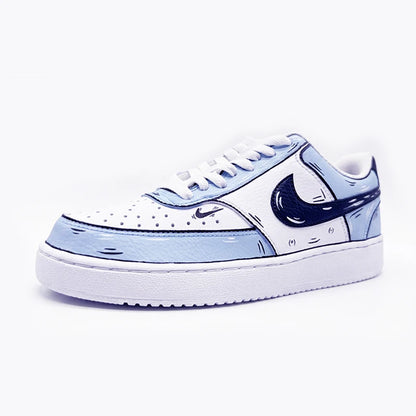 Custom Sneakers NIKE COURT VISION  Messy Line Design Wild Romantic Dream Comic Pattern Couple Matching Shoes Unisex retro shoes