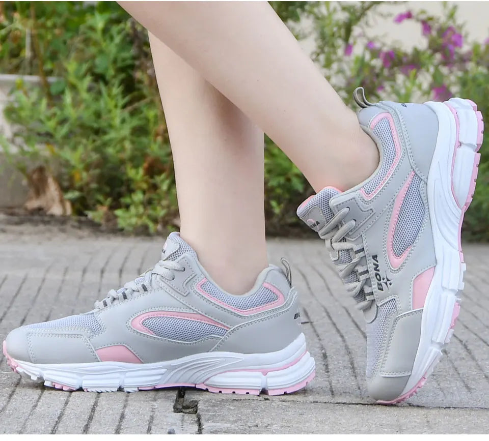 BONA New Designers hardloopschoenen, ademende outdoorsportschoenen, lichtgewicht sneakers voor dames, comfortabele sportschoenen voor dames