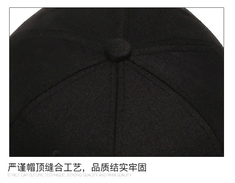 Four Seasons HatsMen Trendy Black Retro brooklyn Letter Embroidery Baseball Cotton Adjustable Casual Hat Hip Hop Sun Hats