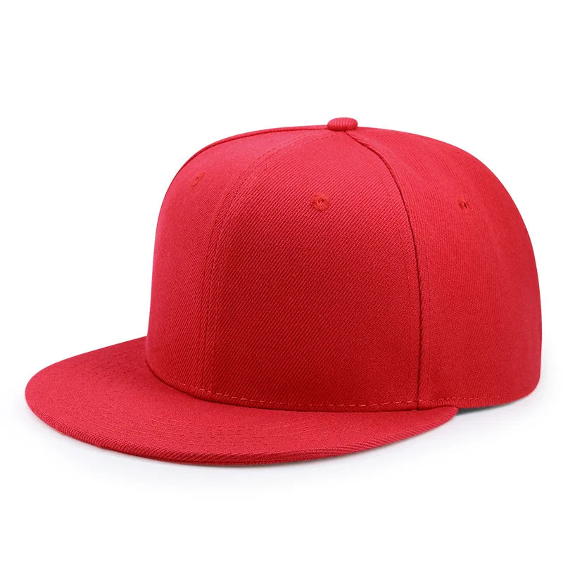 Partihandel 40 färger Justerbara platta snapback-kepsar med skärm Dam Mode Polyester Enfärgad basebollkeps Herr Hiphop Blank sportkeps