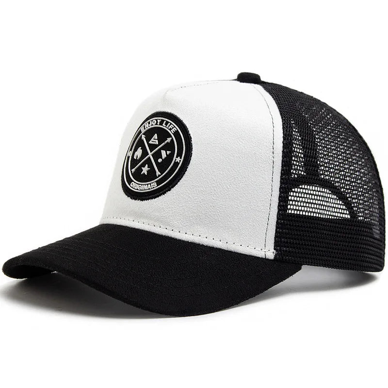 Baseballová čiapka Four Seasons Mesh pre ženy a mužov, módna, ležérna, priedušná, s písmenom a ikonou, unisex, hip-hopová, truckerová, na outdoorové športy, čiapka typu „dad hat“