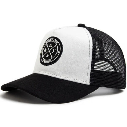 Baseballová čiapka Four Seasons Mesh pre ženy a mužov, módna, ležérna, priedušná, s písmenom a ikonou, unisex, hip-hopová, truckerová, na outdoorové športy, čiapka typu „dad hat“