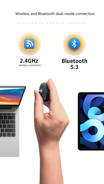 Nova prstanska miška s sledilno kroglico 2.4G+Bluetooth, brezžična miška za daljinsko upravljanje, za kratke videoposnetke/PPT predstavitve/govore/zaslone v vozilu