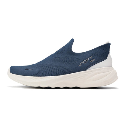 Pánske nazúvacie voľnočasové vychádzkové topánky Li-Ning SOFT GO 2 KNIT – tlmené, pohodlné a stabilné sieťované športové tenisky LiNing na beh a každodenné nosenie AGLV017
