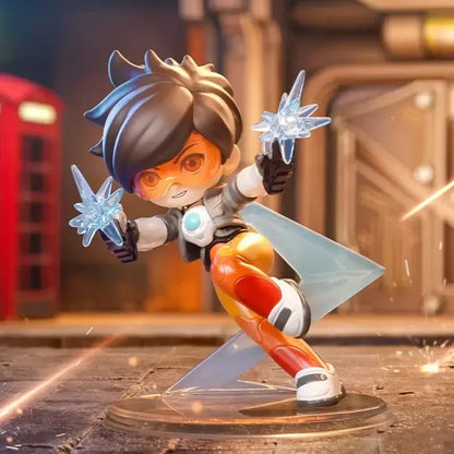 POP MART Overwatch Play of The Game serijos paslaptinga akloji dėžutė – kawaii stiliaus žaislai, dekoratyvinės figūrėlės, namų dekoras, staliniai modeliai-lėlės