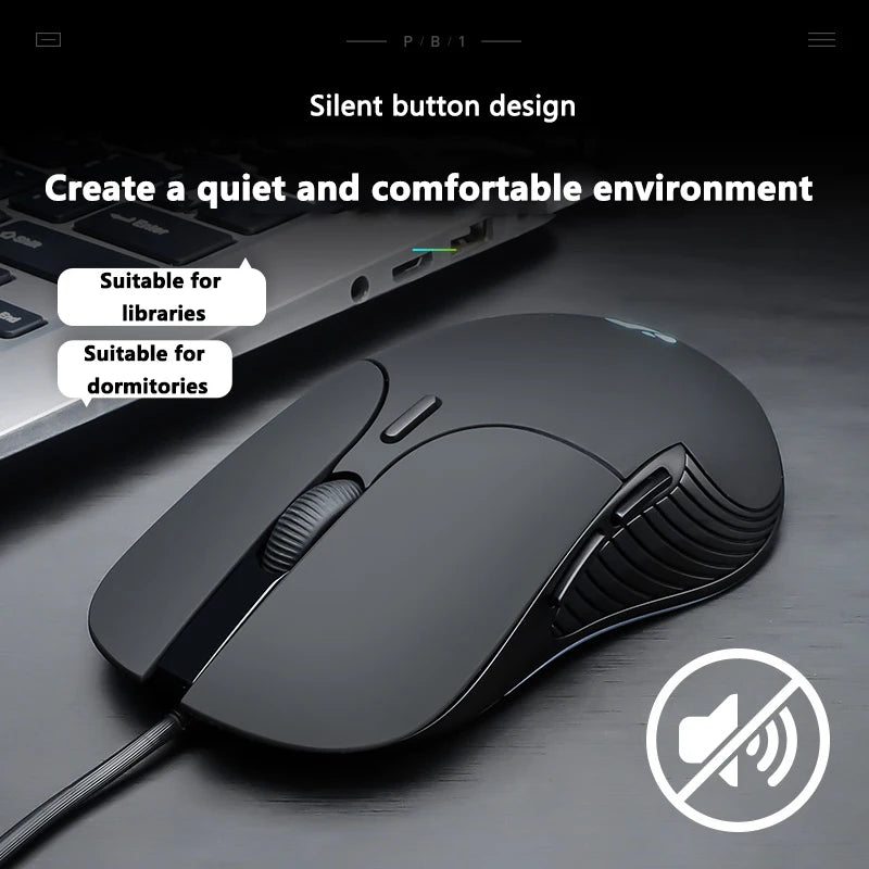 INPHIC B1 USB Wired Mouse Silent Office Gaming Mouse for PC and Laptops