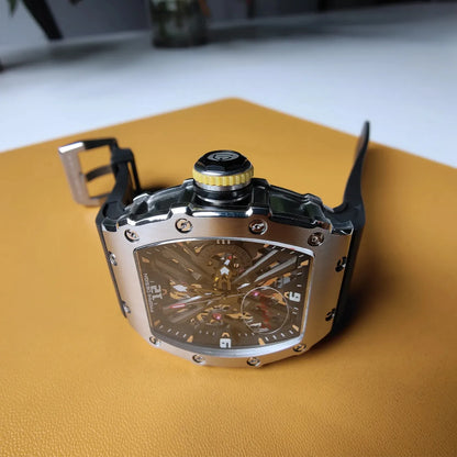 PAGANI DESIGN PD1738 Men Quartz Watches 42MM VH65 Black Case Sapphire Stainless Steel 50M Waterproof Wristwatch Watch for Men