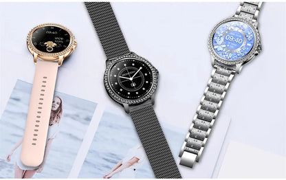 AMOLED Screen Smart Watch Heart Rate Blood Oxygen Fashion Ladies Bracelet 2023 Bluetooth Call Smartwatch Womoen For Android IOS