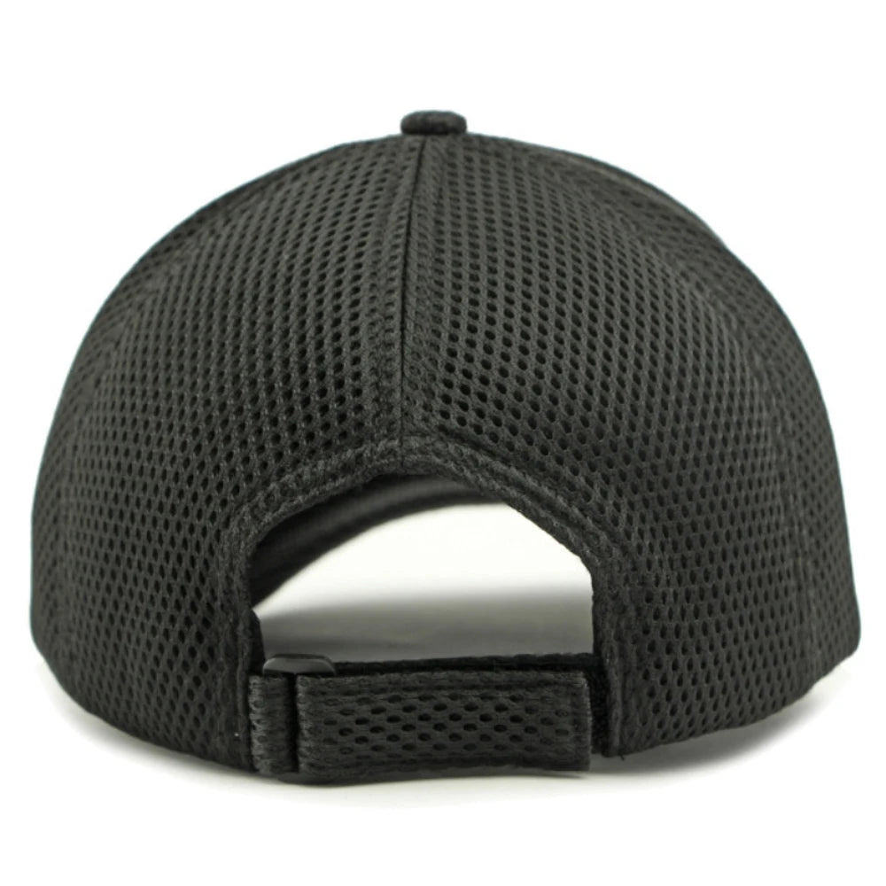 HT4828 5 cm Baseballkappe mit kurzer Krempe für Herren, 6-Panel-Baseballkappe, atmungsaktive Mesh-Trucker-Cap, Herren und Damen, einfarbig, schlichte Snapback-Cap