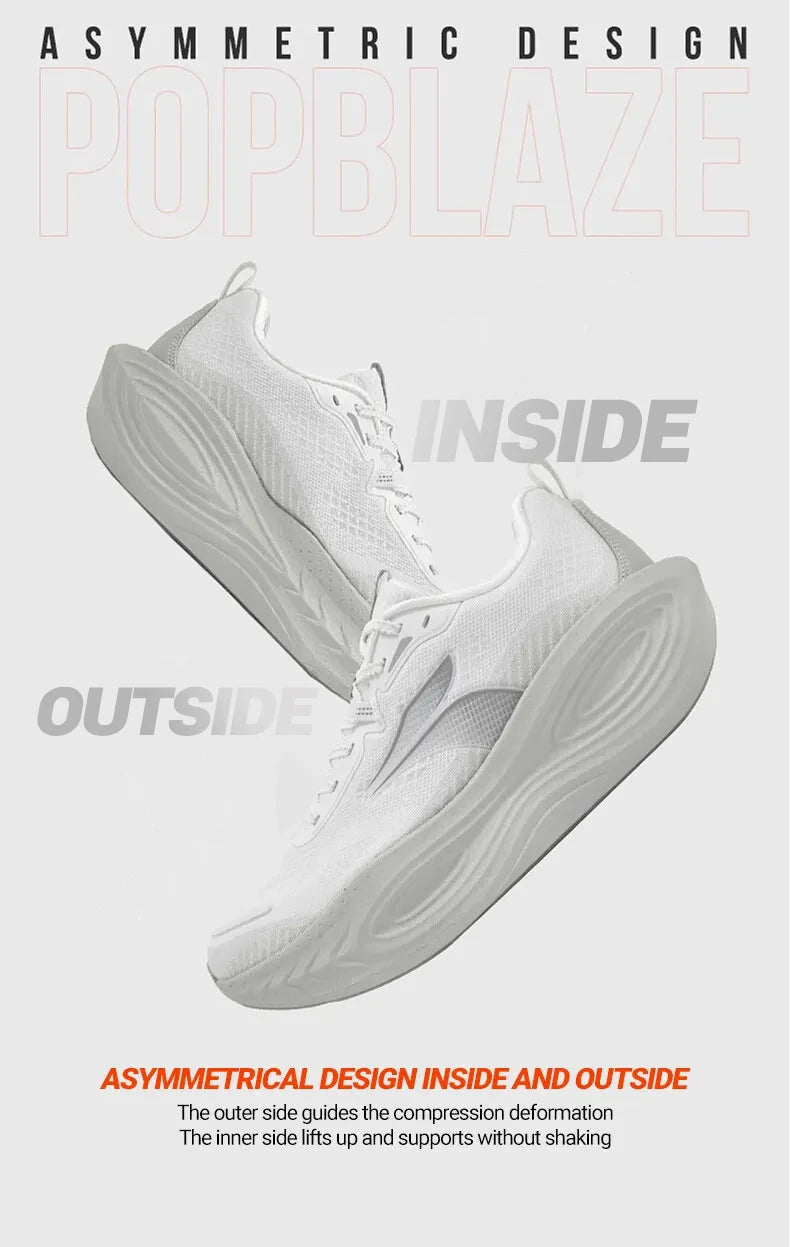 361 Degrees PopBlaze 5 Herren-Laufschuhe, neue Dämpfung, dicke Sohle, atmungsaktiv, rutschfest, Outdoor-Jogging-Sneaker für Herren 672532212