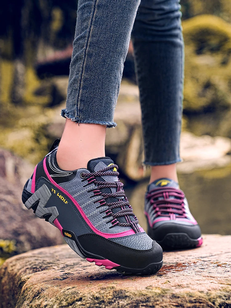 Outdoor-Liebhaber-Trekkingschuhe für Herren, wasserdichte Wanderschuhe, Bergstiefel aus echtem Leder, Woodland-Jagd- und taktische Schuhe