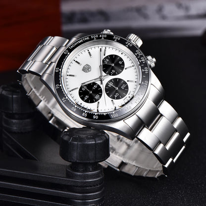 Pánské hodinky Rolls Timi Panda – křemenný chronograf, luxusní model, safírové sklo s antireflexní úpravou, vodotěsné, sportovní styl