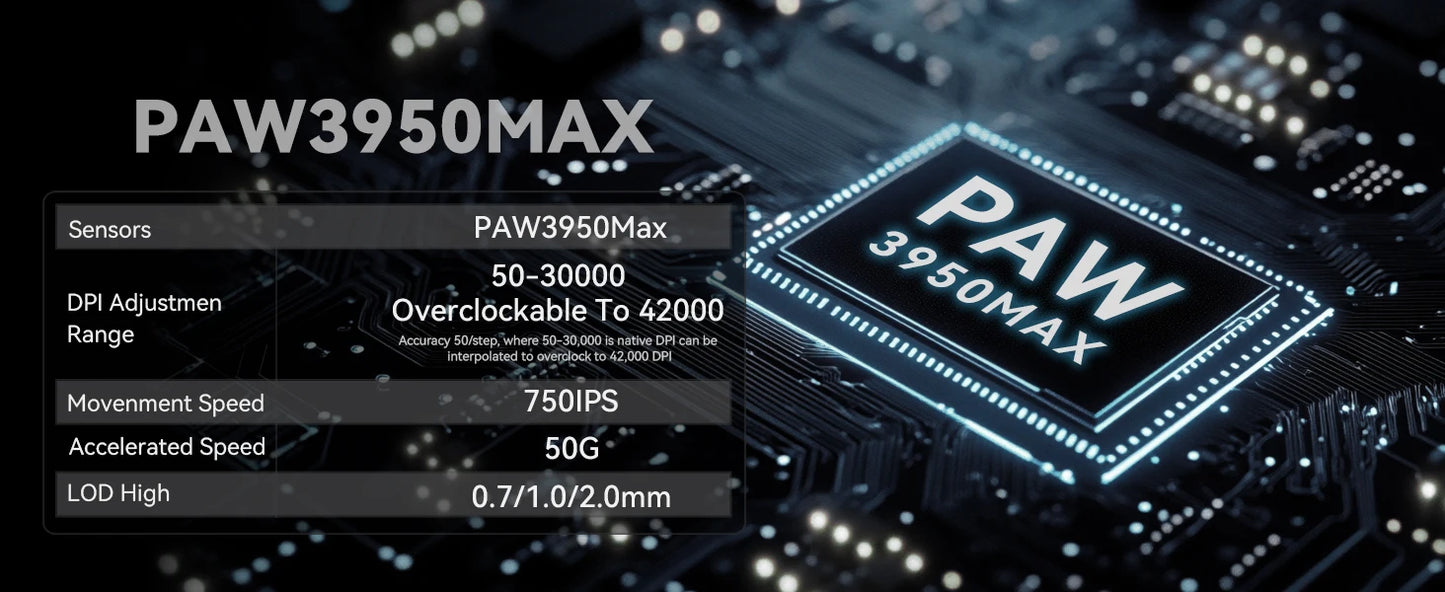 Attack Shark R6 lengva belaidė žaidimų pelė, kompiuterio pelė su PAW 3950Max jutikliu ir Nordic 52480, 8KHz apklausos dažnis