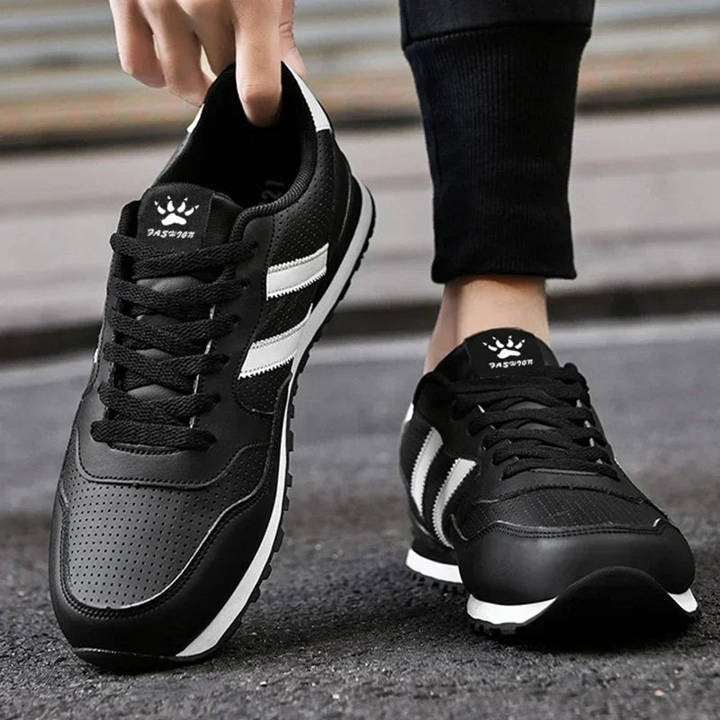 Autumn Sports Shoes Men's Flat Running White Durable Classic Casual Shoes Low Cut Trendy  Fashionable Hiking and Walking Shoes