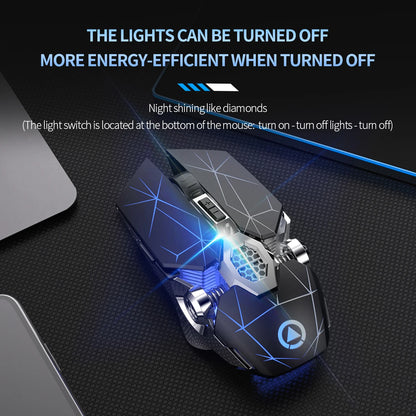 Rechargeable 2.4G Wireless Mouse 1600 DPI Silent Optical Mouse for Laptop, PC, MacBook, USB Wireless Computer Mouse with 6 Buttons