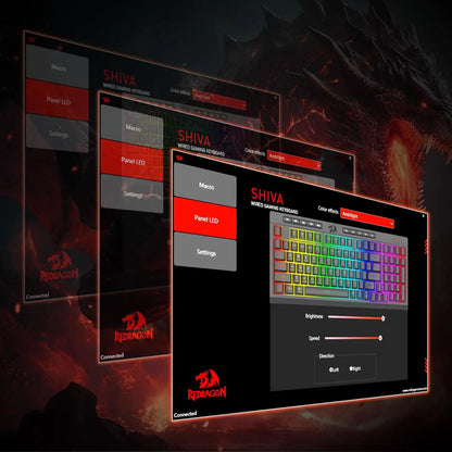 Redragon K515 Shiva RGB Membrane Gaming 98 Keys Mechanical Detachable Wrist Rest Smooth Linear Switch Keyboard