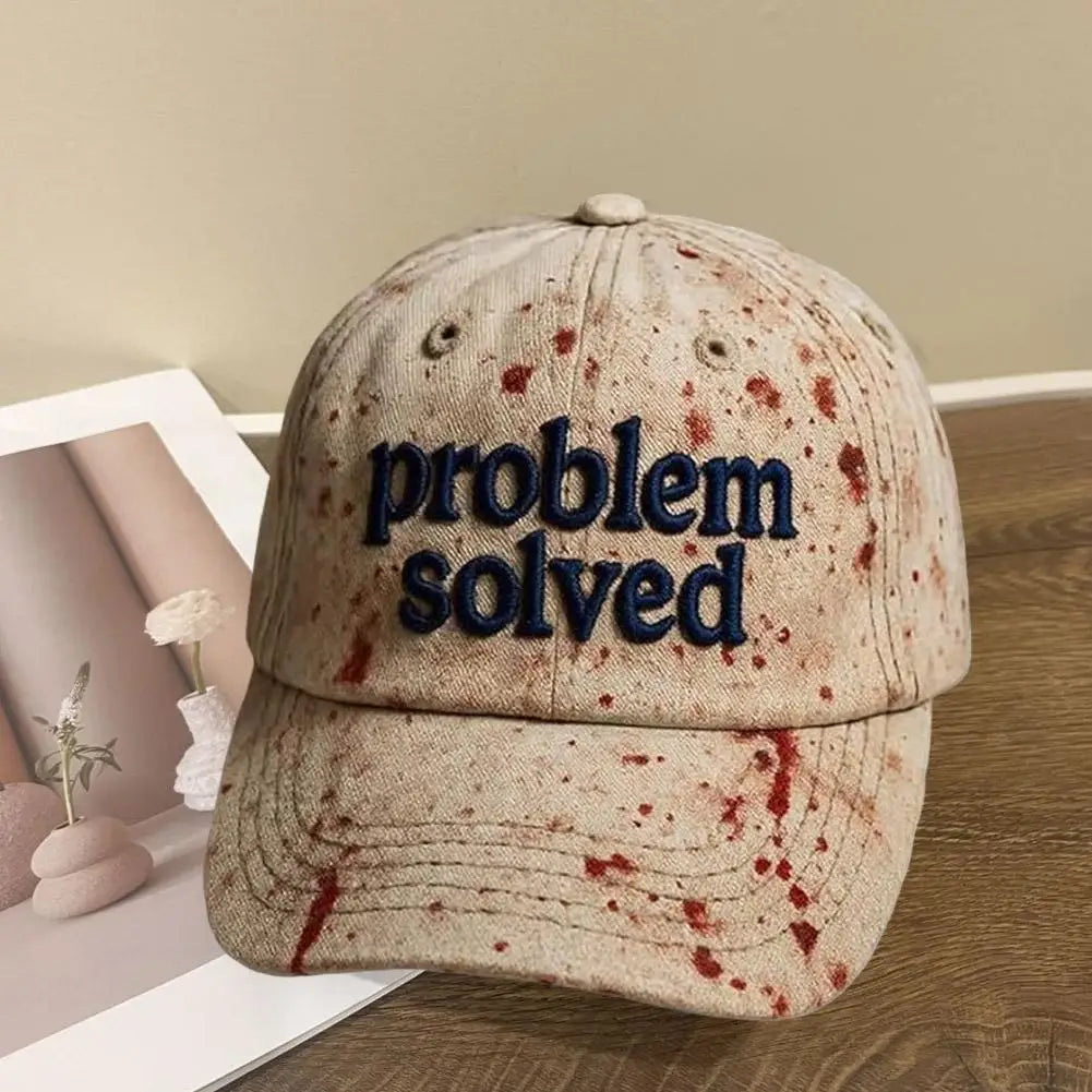Problème de broderie sur le thème d’Halloween résolu : casquette sanglante d’horreur, idéale pour les fêtes d’Halloween, les accessoires de cosplay et les cadeaux