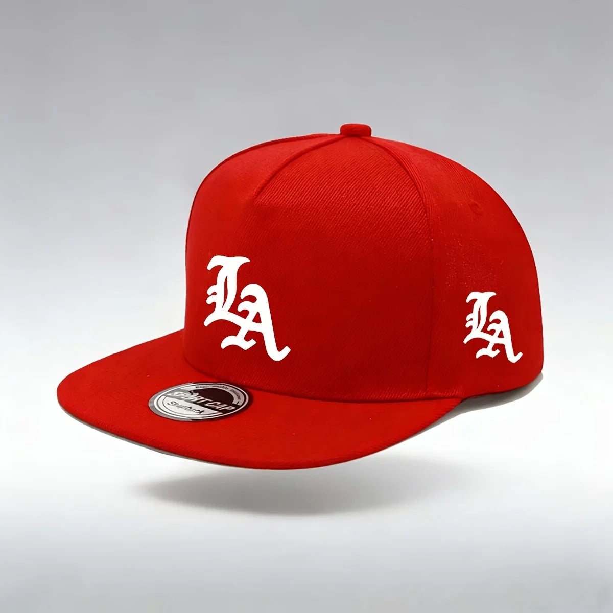 1pc "LA" Letters Print Snapback Cap-Adjustable,Funky Street Hip-Hop Style,Breathable Baseball Hat with Flat Brim for Men & Women