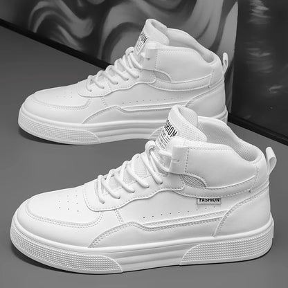 Breathable men's casual shoes, skate shoes, mid-top men's shoes, breathable and versatile sports shoes, suitable for wearing all