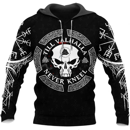 2023 New Autumn Men's Hoodie Wolf Print 3D Sweatshirts Urban Trendy All-Match Oversized Tops Poleron Hooded Clothes Men Clothing